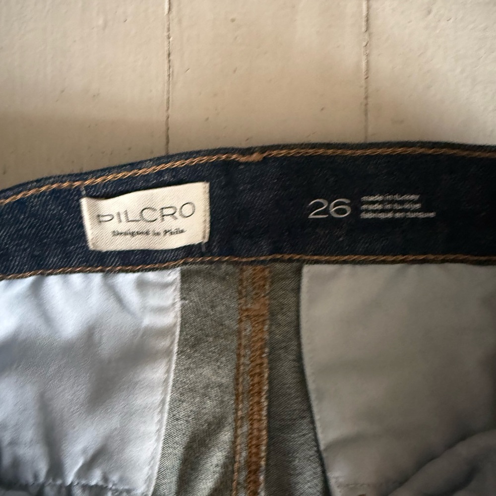 Anthropologie NWT PILCRO Dark Blue Flare Jeans 26 - Picture 3 of 6